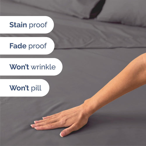 Ultra-Soft Cooling Bed Sheet Set – 4-Piece Deep Pocket, Wrinkle-Free Luxury Bedding