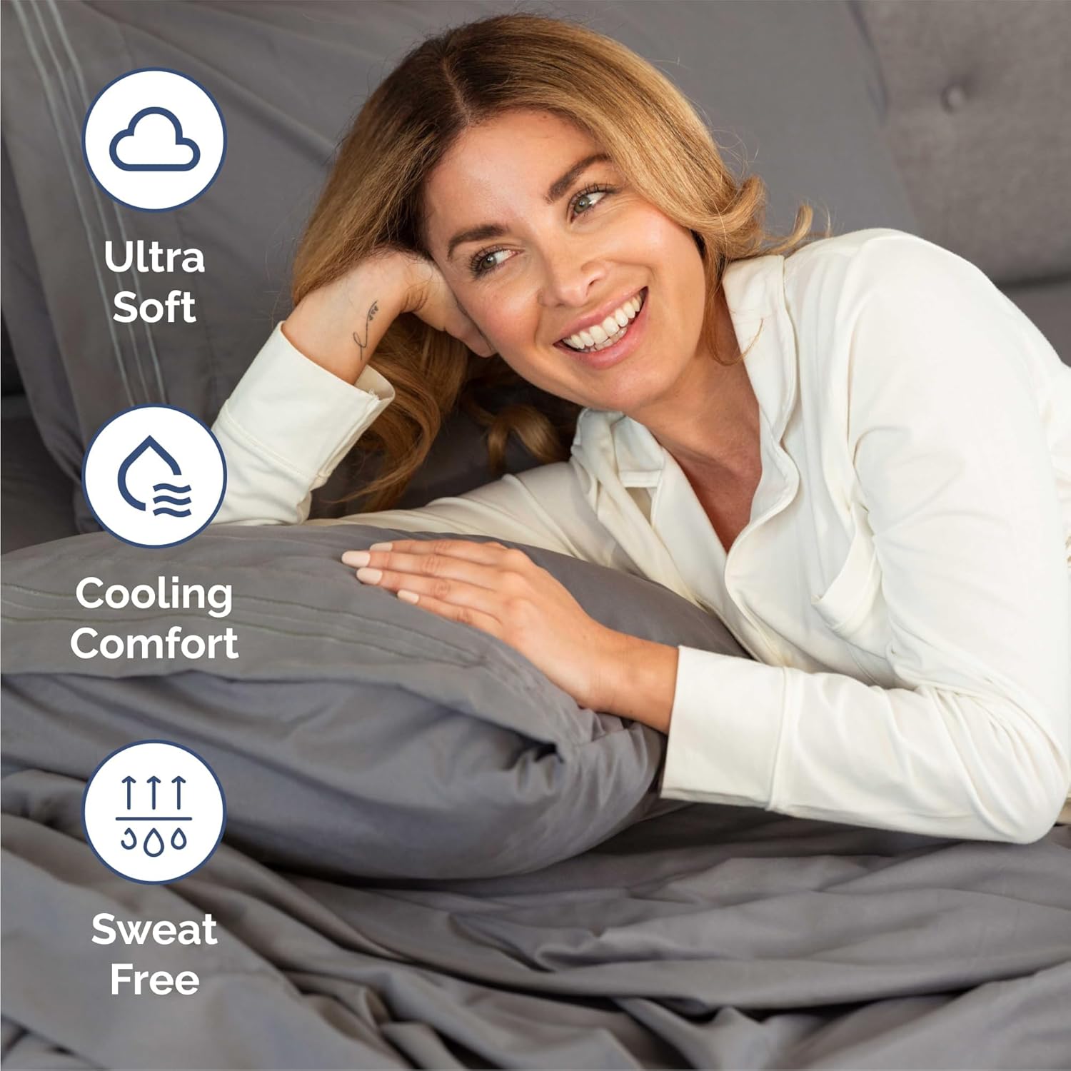 Ultra-Soft Cooling Bed Sheet Set – 4-Piece Deep Pocket, Wrinkle-Free Luxury Bedding