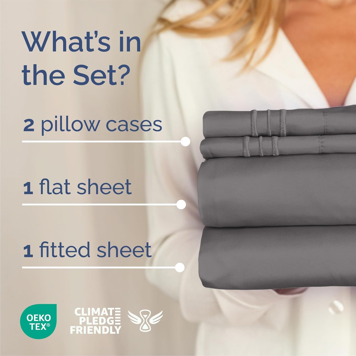 Ultra-Soft Cooling Bed Sheet Set – 4-Piece Deep Pocket, Wrinkle-Free Luxury Bedding